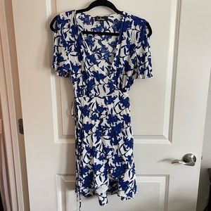 Blue & White Floral Dress